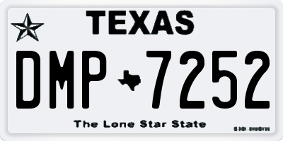 TX license plate DMP7252