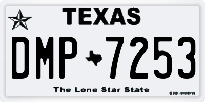 TX license plate DMP7253