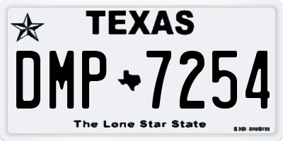 TX license plate DMP7254