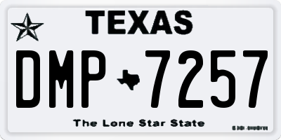 TX license plate DMP7257