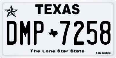 TX license plate DMP7258