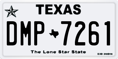 TX license plate DMP7261