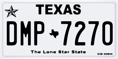 TX license plate DMP7270