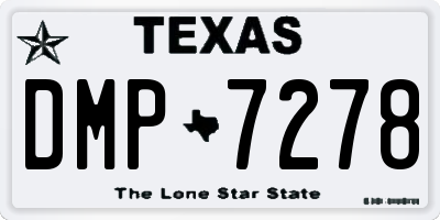 TX license plate DMP7278
