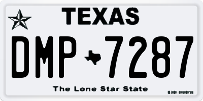 TX license plate DMP7287