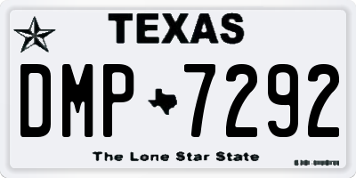 TX license plate DMP7292