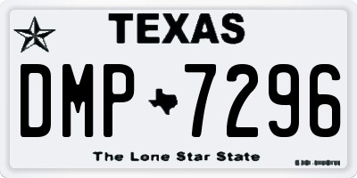 TX license plate DMP7296