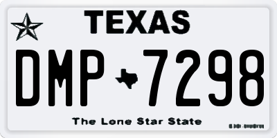 TX license plate DMP7298