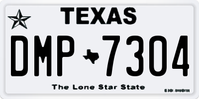 TX license plate DMP7304