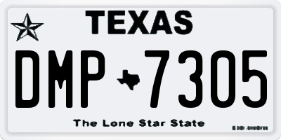 TX license plate DMP7305