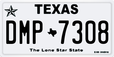 TX license plate DMP7308
