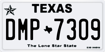 TX license plate DMP7309