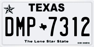 TX license plate DMP7312