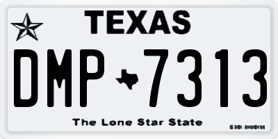 TX license plate DMP7313