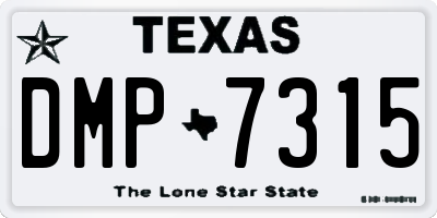 TX license plate DMP7315