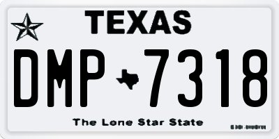 TX license plate DMP7318
