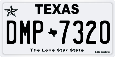 TX license plate DMP7320