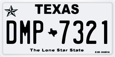 TX license plate DMP7321