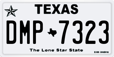 TX license plate DMP7323