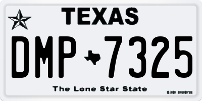 TX license plate DMP7325