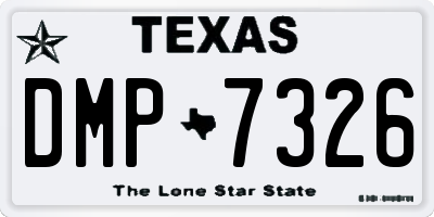 TX license plate DMP7326