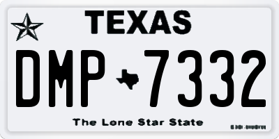 TX license plate DMP7332