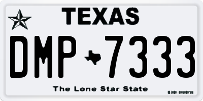 TX license plate DMP7333
