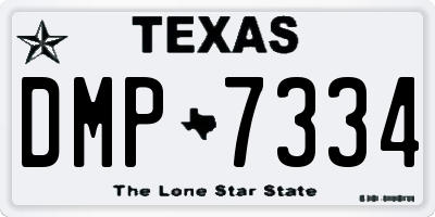 TX license plate DMP7334