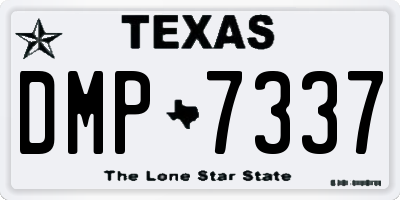 TX license plate DMP7337