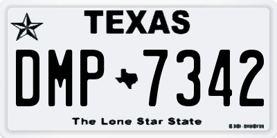 TX license plate DMP7342