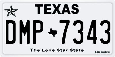 TX license plate DMP7343