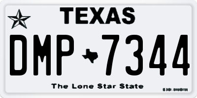 TX license plate DMP7344
