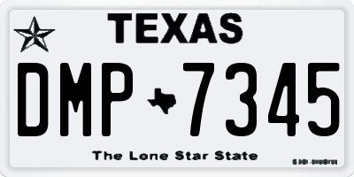TX license plate DMP7345