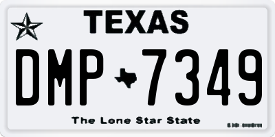 TX license plate DMP7349