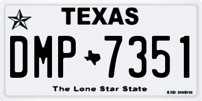 TX license plate DMP7351