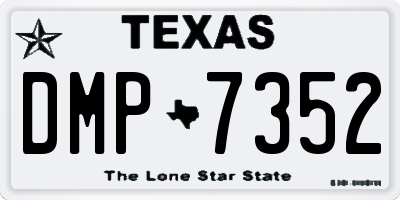 TX license plate DMP7352
