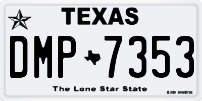 TX license plate DMP7353