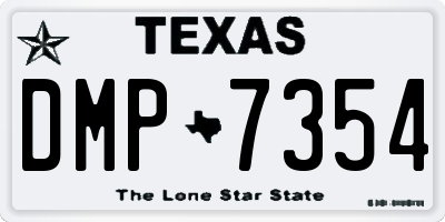 TX license plate DMP7354