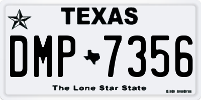 TX license plate DMP7356
