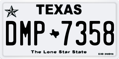 TX license plate DMP7358