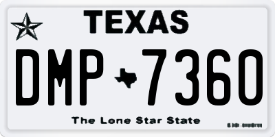 TX license plate DMP7360