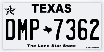 TX license plate DMP7362