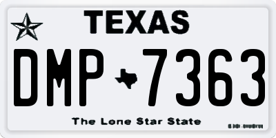 TX license plate DMP7363