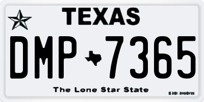 TX license plate DMP7365