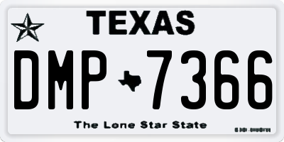 TX license plate DMP7366