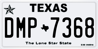 TX license plate DMP7368