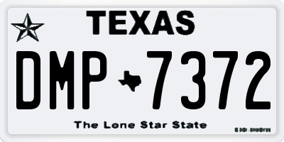 TX license plate DMP7372