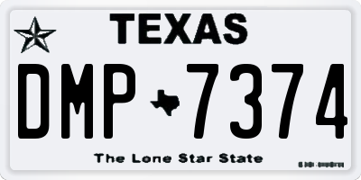 TX license plate DMP7374