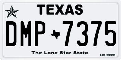 TX license plate DMP7375