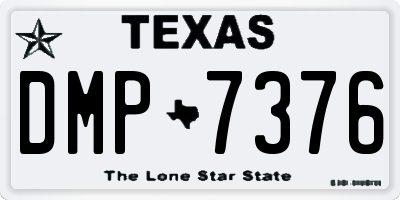 TX license plate DMP7376